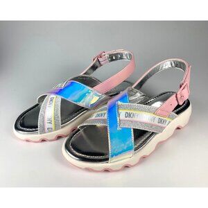 DKNY Girls Stella Stretch Metallic Sandals - Size 13 - 50% OFF!!!
